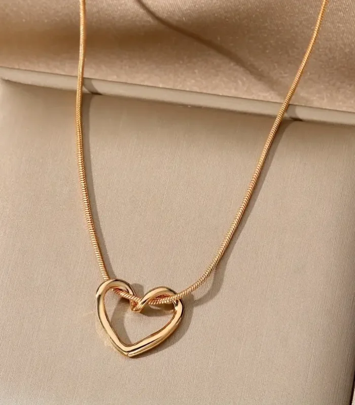 Hollow Love Heart Pendant Necklace